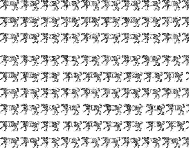 Wonder Cat Mandala Monogram font preview