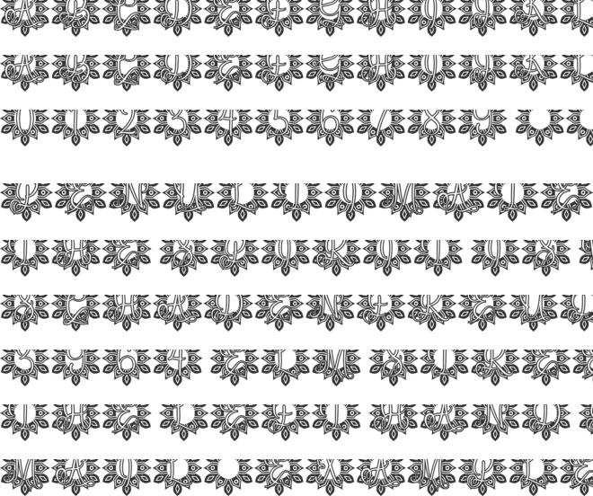 Sun Mandala Monogram font preview