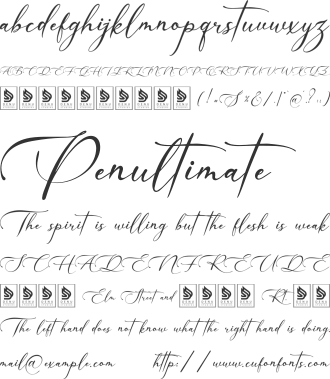 Willsyard font preview