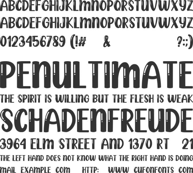 Playgrowth font preview