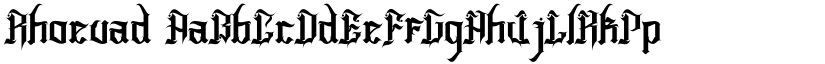 Rhoevad font