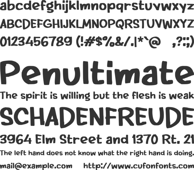 Tacobae font preview