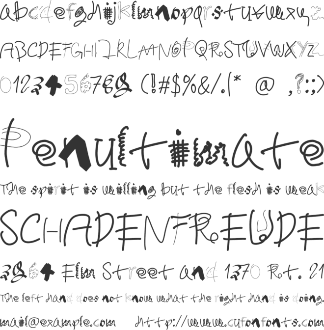 Twizzlefrap font preview