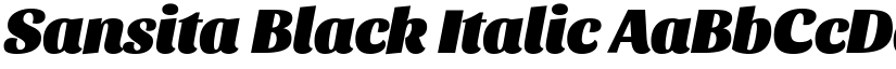 Sansita Black Italic font
