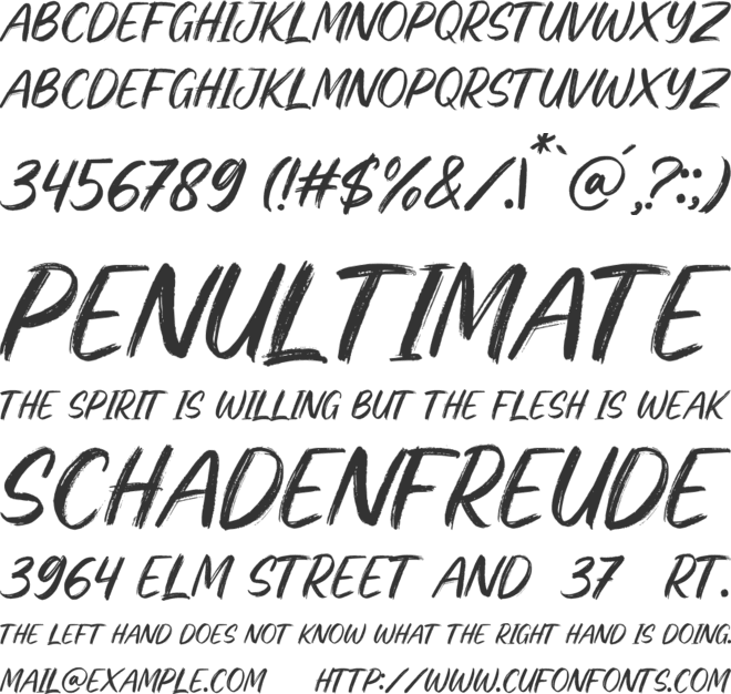 Battle Skill font preview