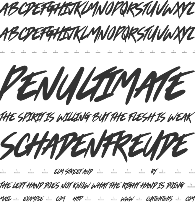 Marathon Track font preview