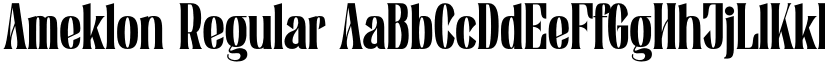 Ameklon Regular font