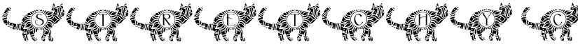 Stretchy Cat Mandala Monogram font
