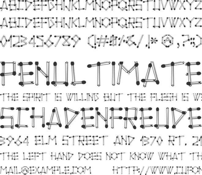 Vintages Matches font preview