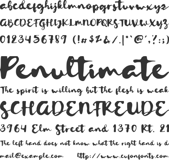 Letterink font preview