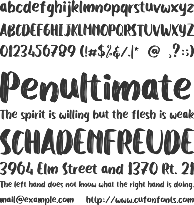Lemonsbright brush -Personal Us font preview