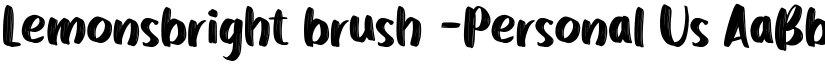 Lemonsbright brush -Personal Us font