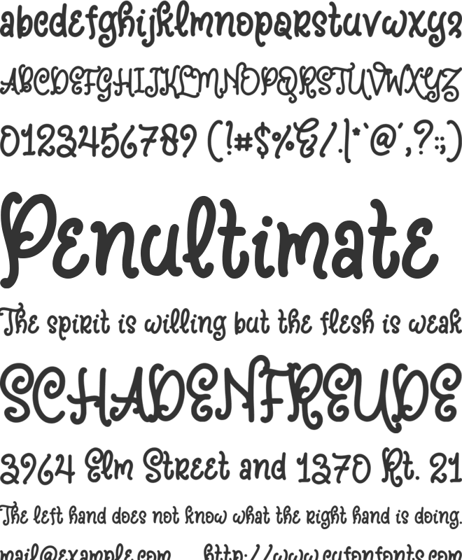 Sweet Garlic font preview