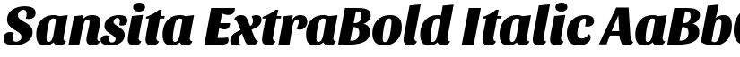 Sansita ExtraBold Italic font