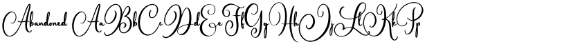Abandoned font