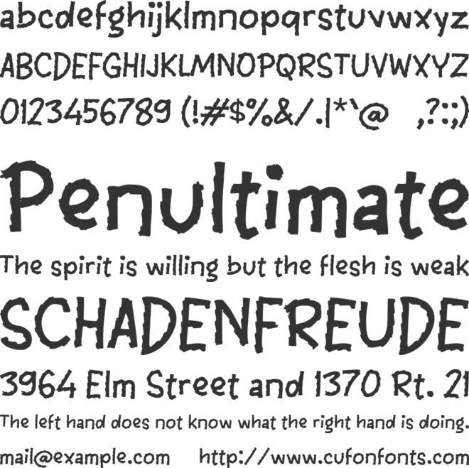 Tarnisho font preview