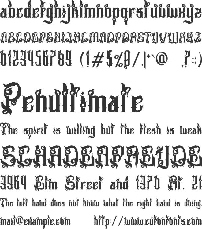 Bogward font preview