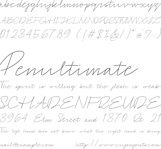 Tulisha font preview