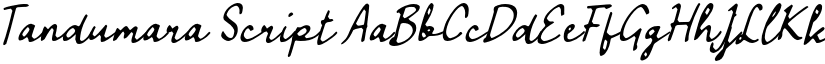 Tandumara Script font