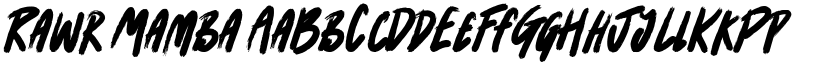 Rawr Mamba font