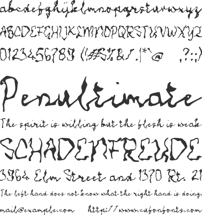 Tarbangi font preview