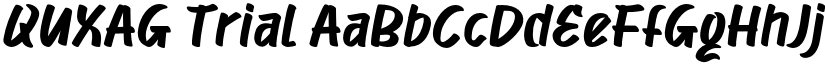 QUXAG Trial font