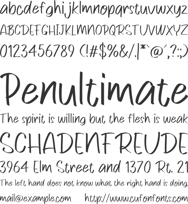 Friday Say font preview