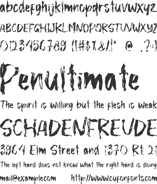 SHADOW RAMBLE font preview