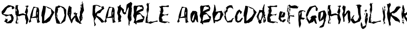 SHADOW RAMBLE font