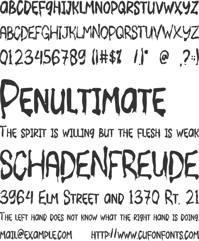 MONSTERIA font preview