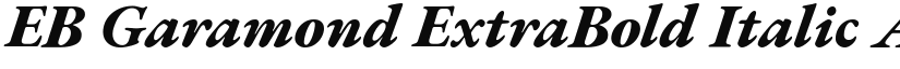 EB Garamond ExtraBold Italic font