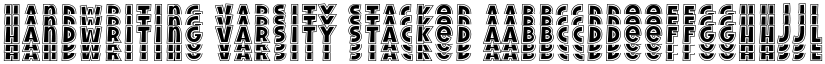 Handwriting Varsity Stacked font