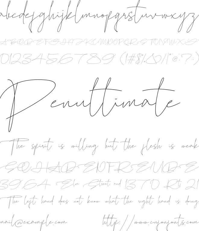 Kamrond font preview