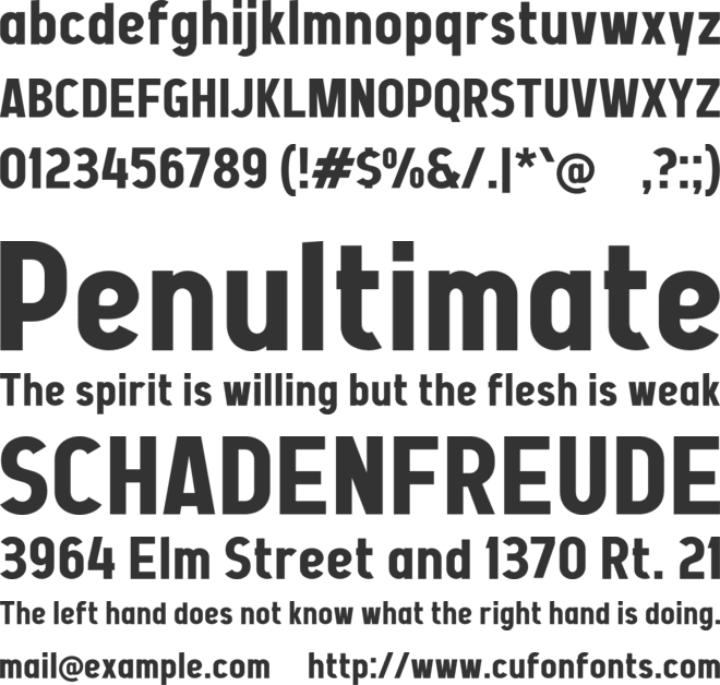 Tamatin font preview