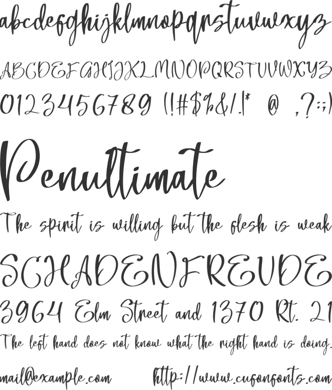 Amittalia font preview