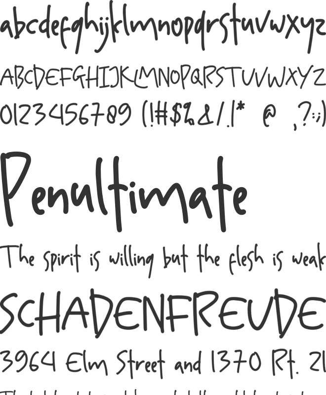 AMINOLA font preview