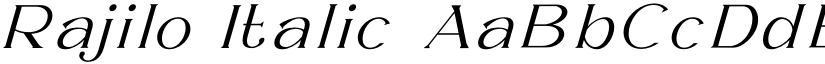 Rajilo Italic font