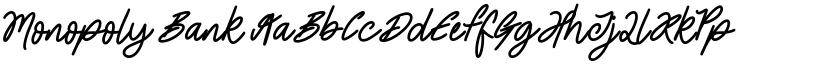 Monopoly Bank font