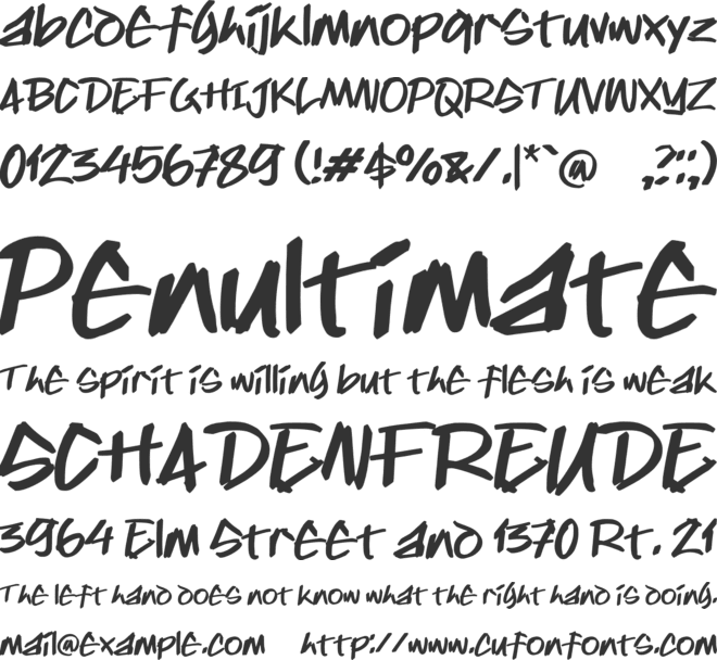 Ualah Street font preview