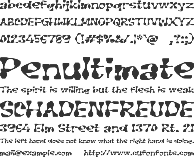 Uantiko font preview