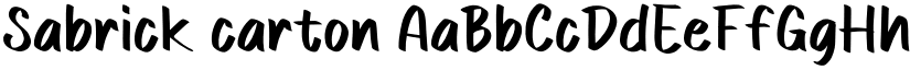 Sabrick carton font