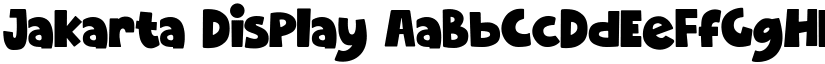 Jakarta Display font