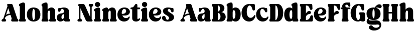 Aloha Nineties font