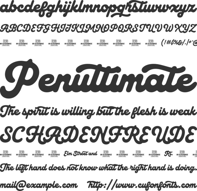Keramique Script PERSONAL USE font preview