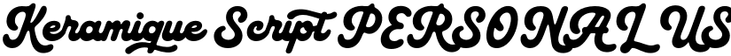 Keramique Script PERSONAL USE font