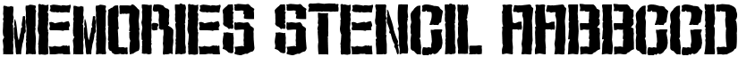 Memories Stencil font