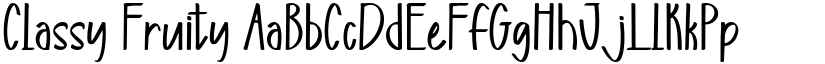 Classy Fruity font