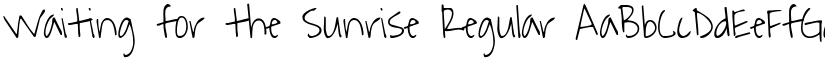 Waiting for the Sunrise Regular font