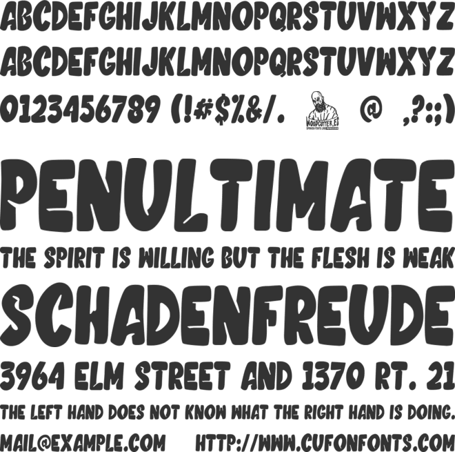 Copacabana Corporation font preview