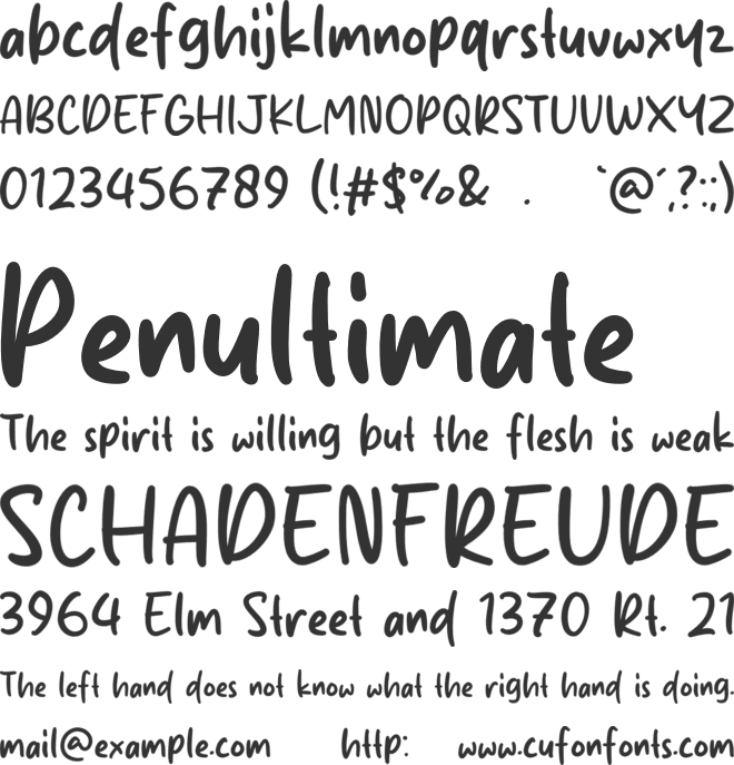 Silybrown font preview